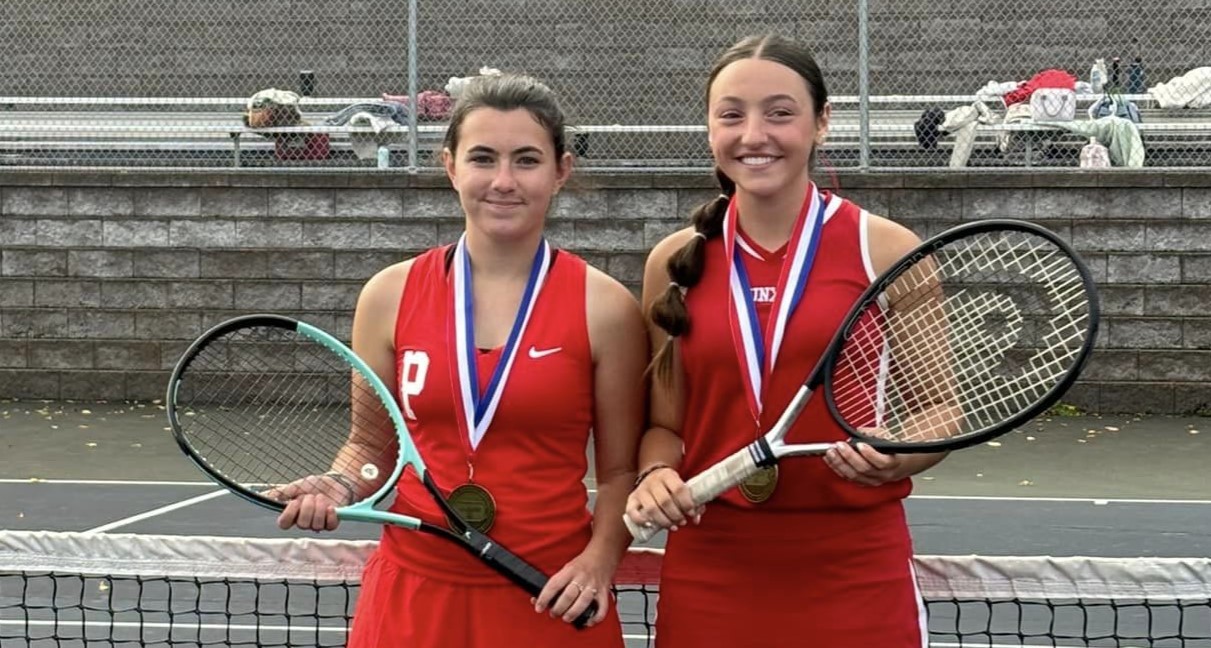Toven and London Punxsutawney 2A Doubles Champions 2024 girls