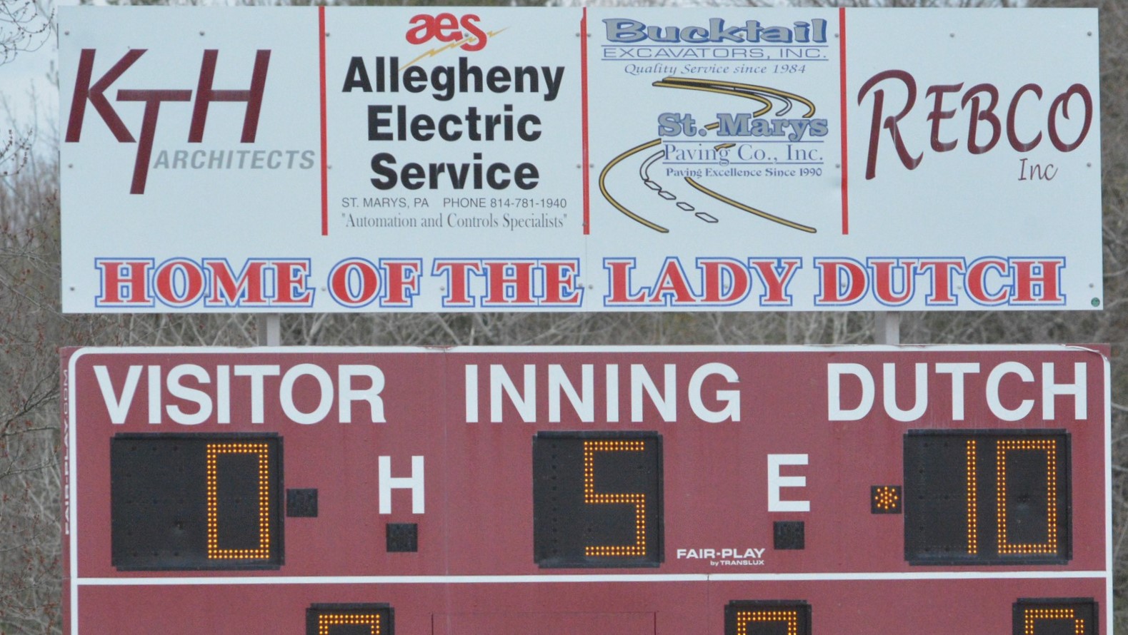 St. Marys Softball Scoreboard